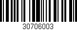 Código de barras (EAN, GTIN, SKU, ISBN): '30706003'