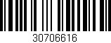 Código de barras (EAN, GTIN, SKU, ISBN): '30706616'