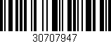 Código de barras (EAN, GTIN, SKU, ISBN): '30707947'