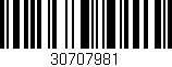 Código de barras (EAN, GTIN, SKU, ISBN): '30707981'