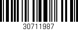 Código de barras (EAN, GTIN, SKU, ISBN): '30711987'