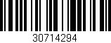 Código de barras (EAN, GTIN, SKU, ISBN): '30714294'