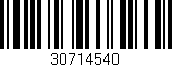Código de barras (EAN, GTIN, SKU, ISBN): '30714540'