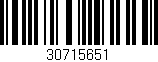 Código de barras (EAN, GTIN, SKU, ISBN): '30715651'