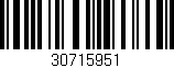Código de barras (EAN, GTIN, SKU, ISBN): '30715951'
