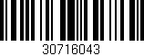 Código de barras (EAN, GTIN, SKU, ISBN): '30716043'