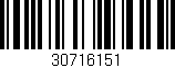 Código de barras (EAN, GTIN, SKU, ISBN): '30716151'