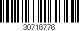 Código de barras (EAN, GTIN, SKU, ISBN): '30716776'