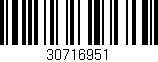 Código de barras (EAN, GTIN, SKU, ISBN): '30716951'
