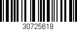 Código de barras (EAN, GTIN, SKU, ISBN): '30725618'