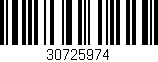 Código de barras (EAN, GTIN, SKU, ISBN): '30725974'