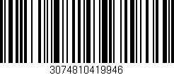 Código de barras (EAN, GTIN, SKU, ISBN): '3074810419946'