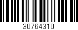 Código de barras (EAN, GTIN, SKU, ISBN): '30764310'