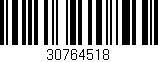 Código de barras (EAN, GTIN, SKU, ISBN): '30764518'