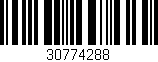 Código de barras (EAN, GTIN, SKU, ISBN): '30774288'
