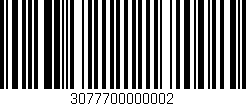 Código de barras (EAN, GTIN, SKU, ISBN): '3077700000002'