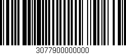 Código de barras (EAN, GTIN, SKU, ISBN): '3077900000000'