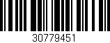 Código de barras (EAN, GTIN, SKU, ISBN): '30779451'