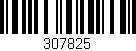 Código de barras (EAN, GTIN, SKU, ISBN): '307825'
