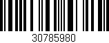 Código de barras (EAN, GTIN, SKU, ISBN): '30785980'