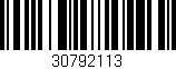 Código de barras (EAN, GTIN, SKU, ISBN): '30792113'
