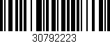 Código de barras (EAN, GTIN, SKU, ISBN): '30792223'