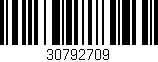 Código de barras (EAN, GTIN, SKU, ISBN): '30792709'