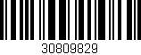 Código de barras (EAN, GTIN, SKU, ISBN): '30809829'