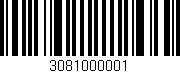 Código de barras (EAN, GTIN, SKU, ISBN): '3081000001'
