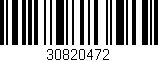 Código de barras (EAN, GTIN, SKU, ISBN): '30820472'