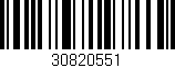 Código de barras (EAN, GTIN, SKU, ISBN): '30820551'