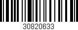 Código de barras (EAN, GTIN, SKU, ISBN): '30820633'