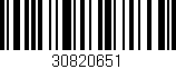 Código de barras (EAN, GTIN, SKU, ISBN): '30820651'