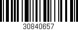 Código de barras (EAN, GTIN, SKU, ISBN): '30840657'