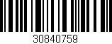 Código de barras (EAN, GTIN, SKU, ISBN): '30840759'