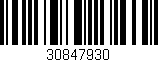 Código de barras (EAN, GTIN, SKU, ISBN): '30847930'