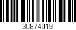 Código de barras (EAN, GTIN, SKU, ISBN): '30874019'