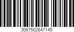 Código de barras (EAN, GTIN, SKU, ISBN): '3087502647145'
