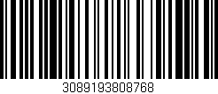 Código de barras (EAN, GTIN, SKU, ISBN): '3089193808768'