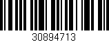 Código de barras (EAN, GTIN, SKU, ISBN): '30894713'