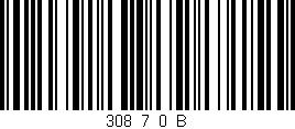 Código de barras (EAN, GTIN, SKU, ISBN): '308_7_0_B'