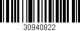 Código de barras (EAN, GTIN, SKU, ISBN): '30940822'
