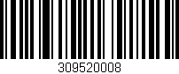 Código de barras (EAN, GTIN, SKU, ISBN): '309520008'