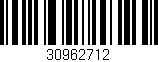 Código de barras (EAN, GTIN, SKU, ISBN): '30962712'