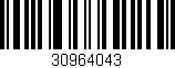 Código de barras (EAN, GTIN, SKU, ISBN): '30964043'