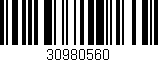 Código de barras (EAN, GTIN, SKU, ISBN): '30980560'