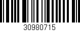 Código de barras (EAN, GTIN, SKU, ISBN): '30980715'