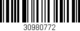 Código de barras (EAN, GTIN, SKU, ISBN): '30980772'