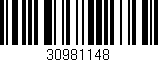 Código de barras (EAN, GTIN, SKU, ISBN): '30981148'