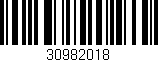 Código de barras (EAN, GTIN, SKU, ISBN): '30982018'